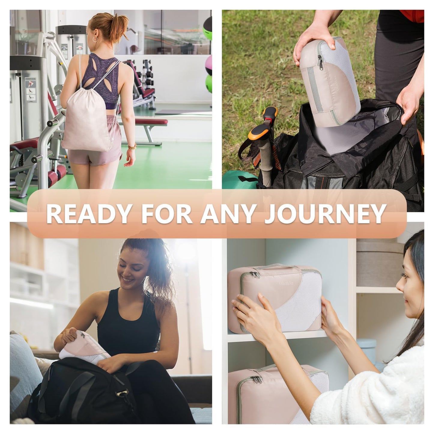 OlarHike Travel Cube Set - Cream Organizer & Gifts