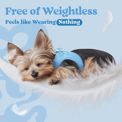 BunnyStep: Reflective Mesh Harness for Small Dogs