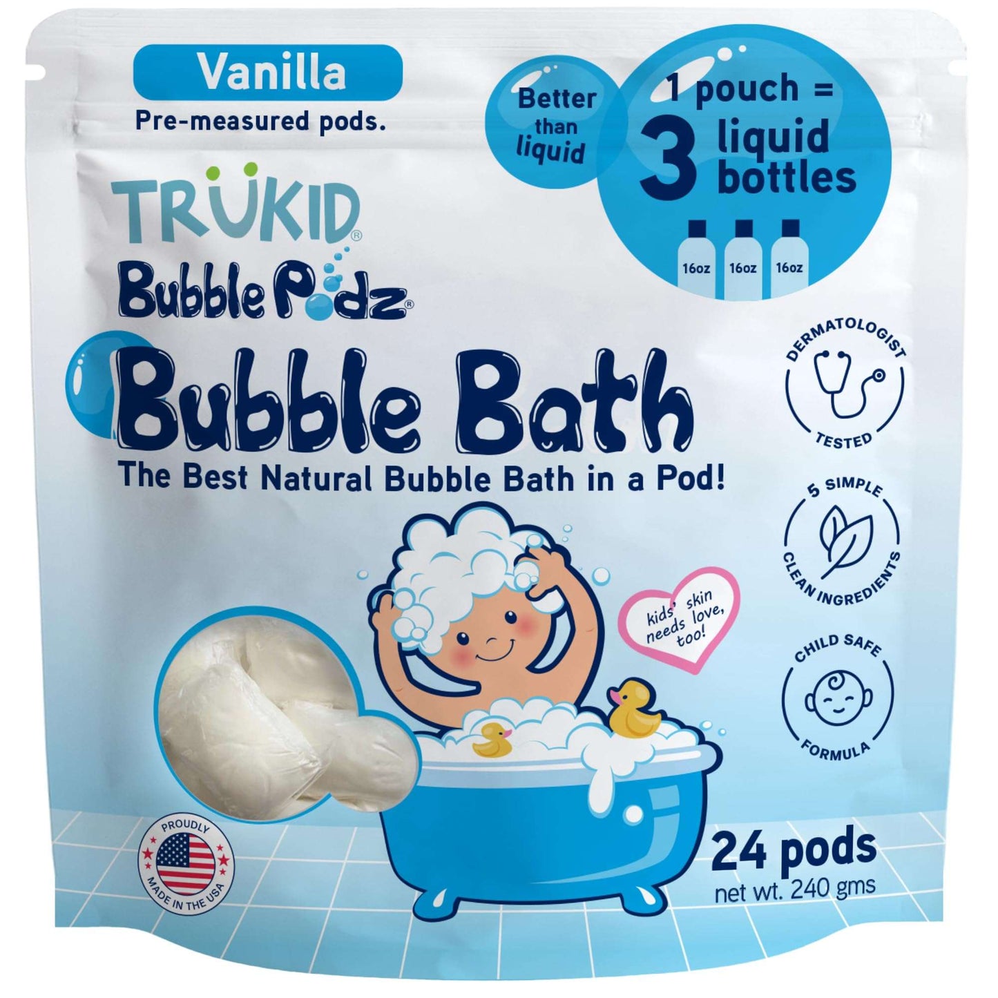 TruKid Bubble Podz: Gentle Lavender Bath Bombs