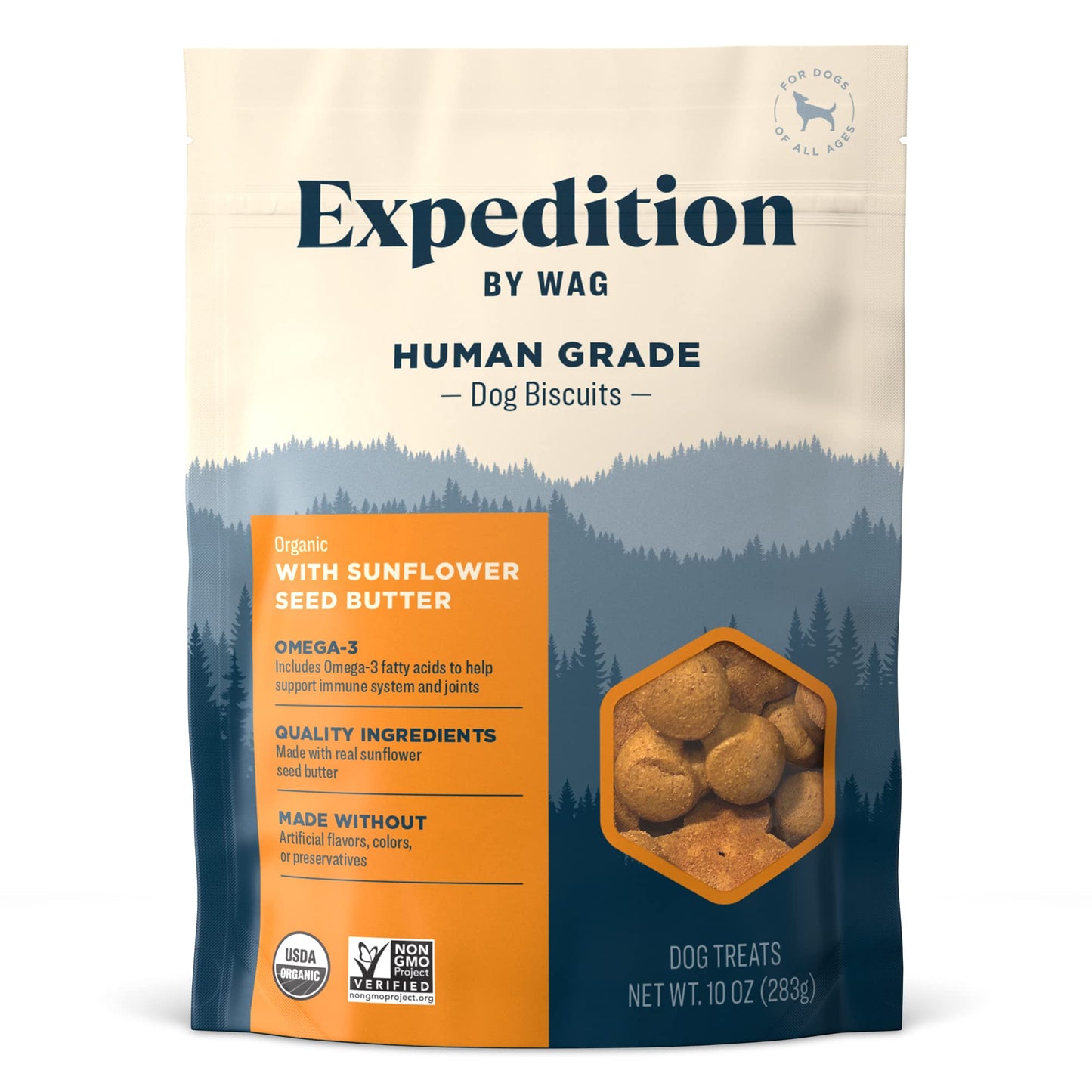 Wag Expedition Pumpkin Chia Dog Treats, Organic Biscuits