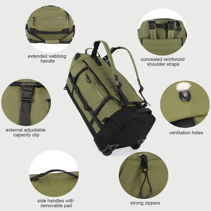 AquaRoll 29 Quilted Wheeled Duffle Backpack