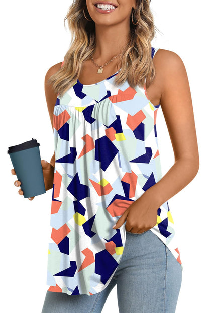 Longyuan Summer Sleeveless Tunics for Women