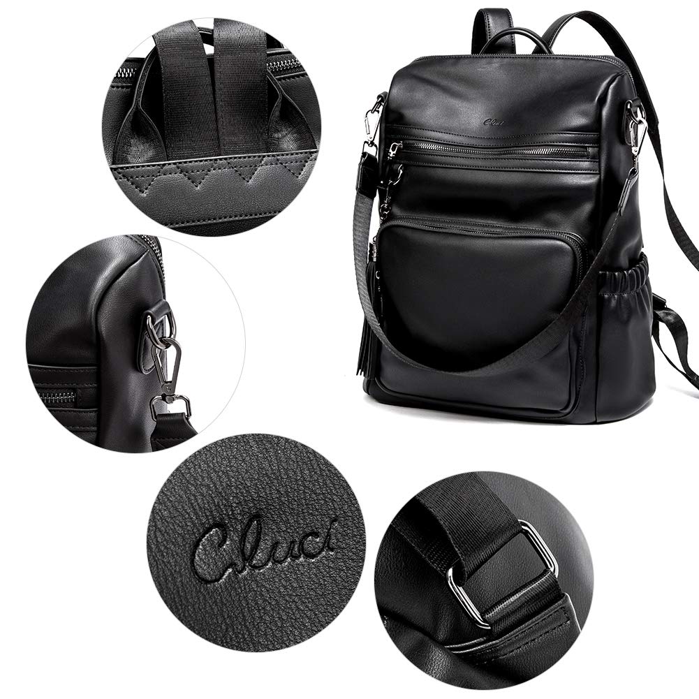 DUO-TONE Luxe Women's Leather Travel Backpack