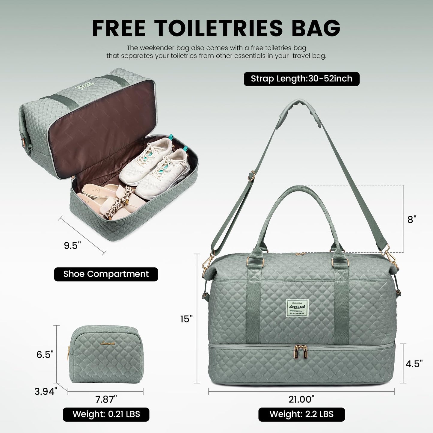 LOVEVOOK All-in-One Duffle: Travel & Gym Ready