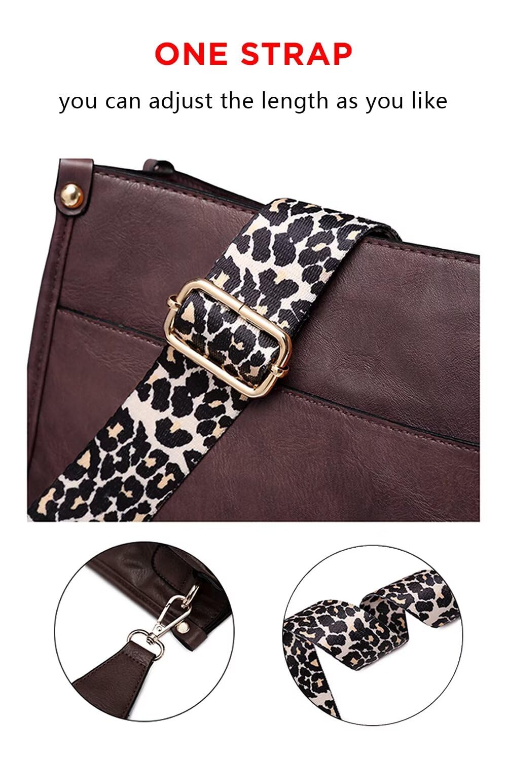 AUYOCO Chic Vegan Leather Crossbody Bag with Strap