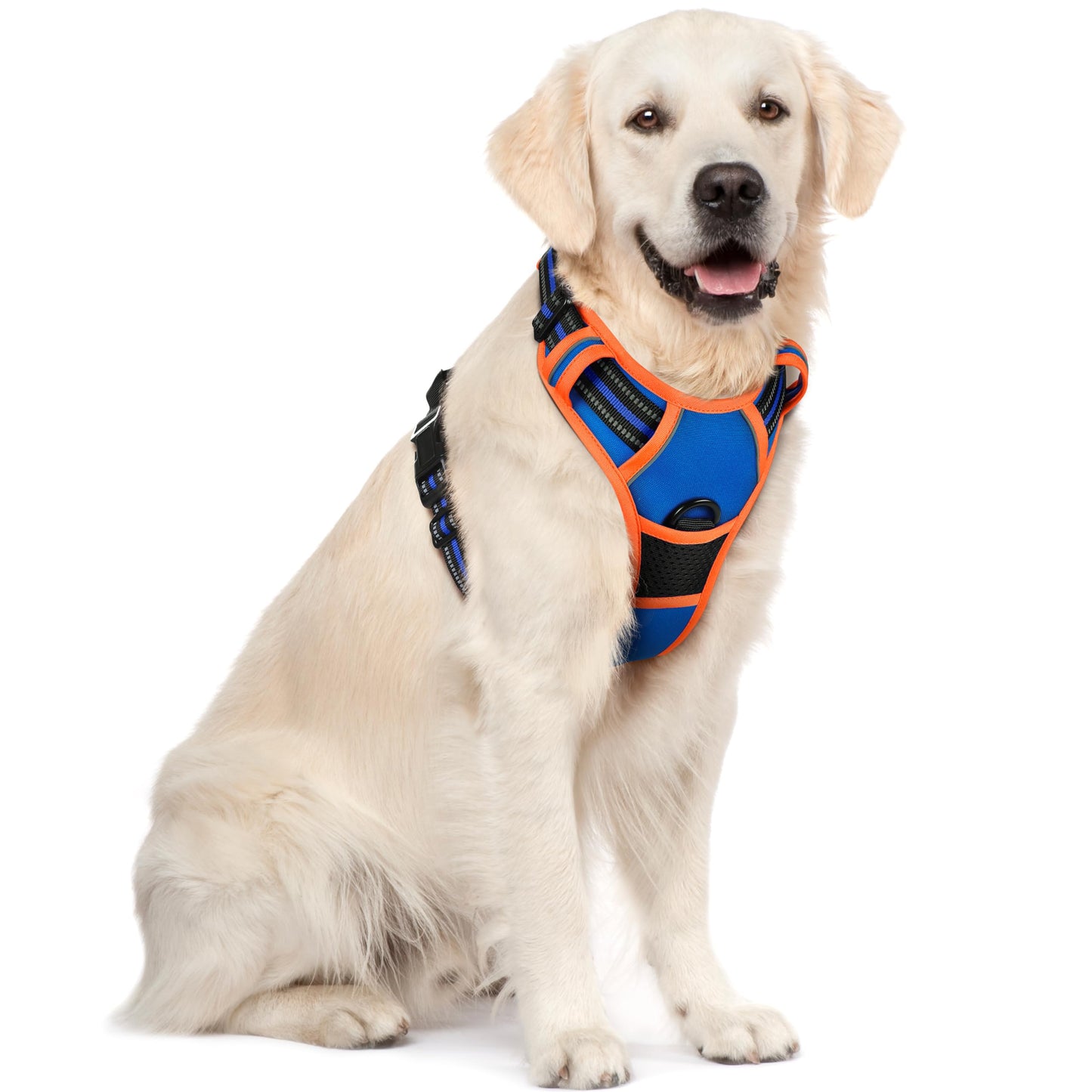 PawGuard No-Pull Reflective Dog Harness - Large Black