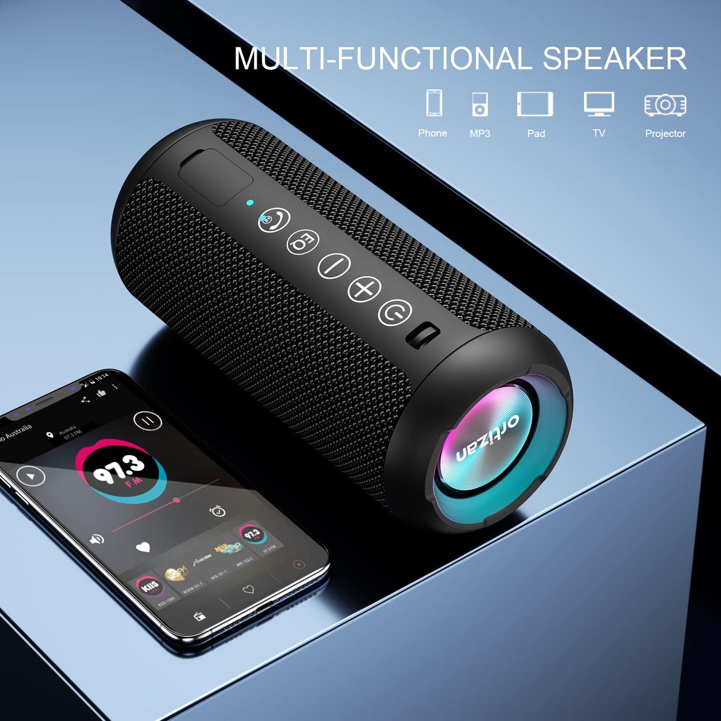 Ortizan AquaBass: IPX7 Bluetooth Speaker & Gift Pick