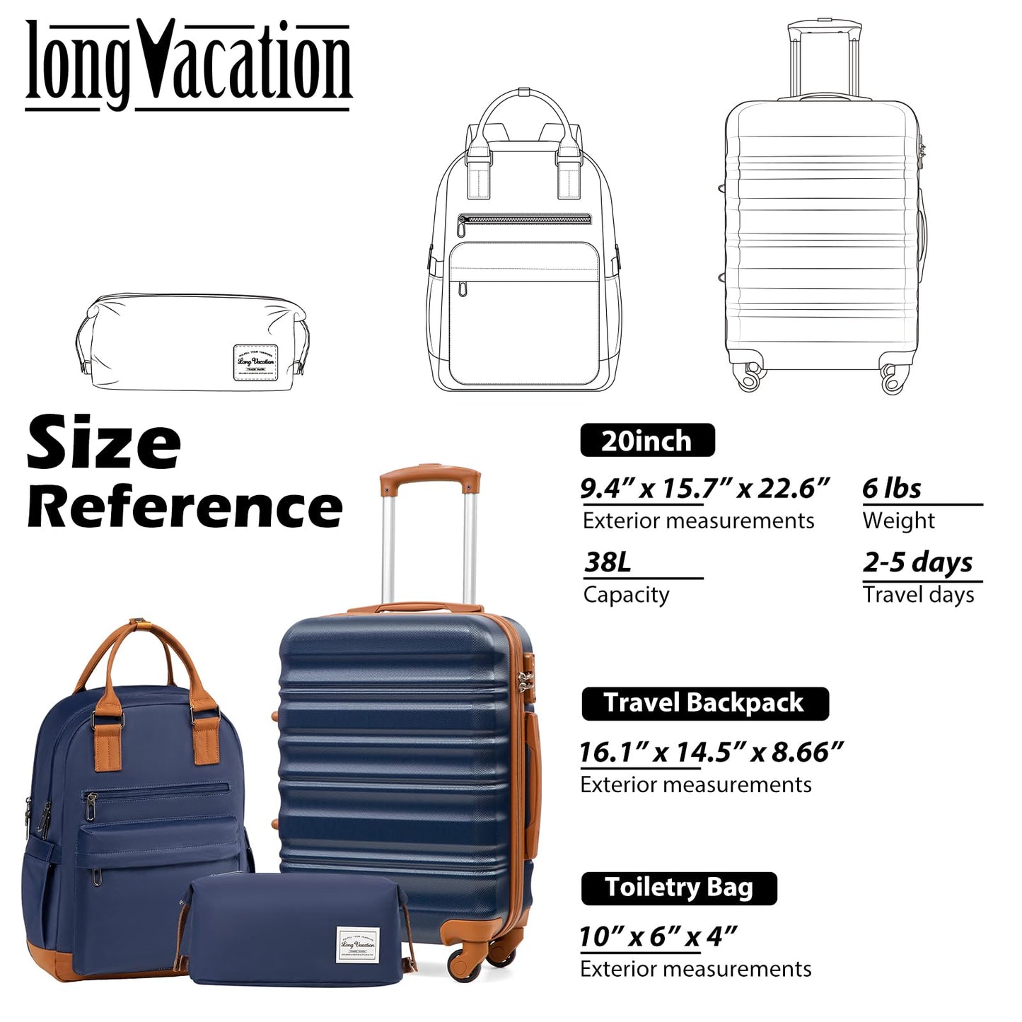 VoyagePro 6-Piece Hardshell Luggage Set
