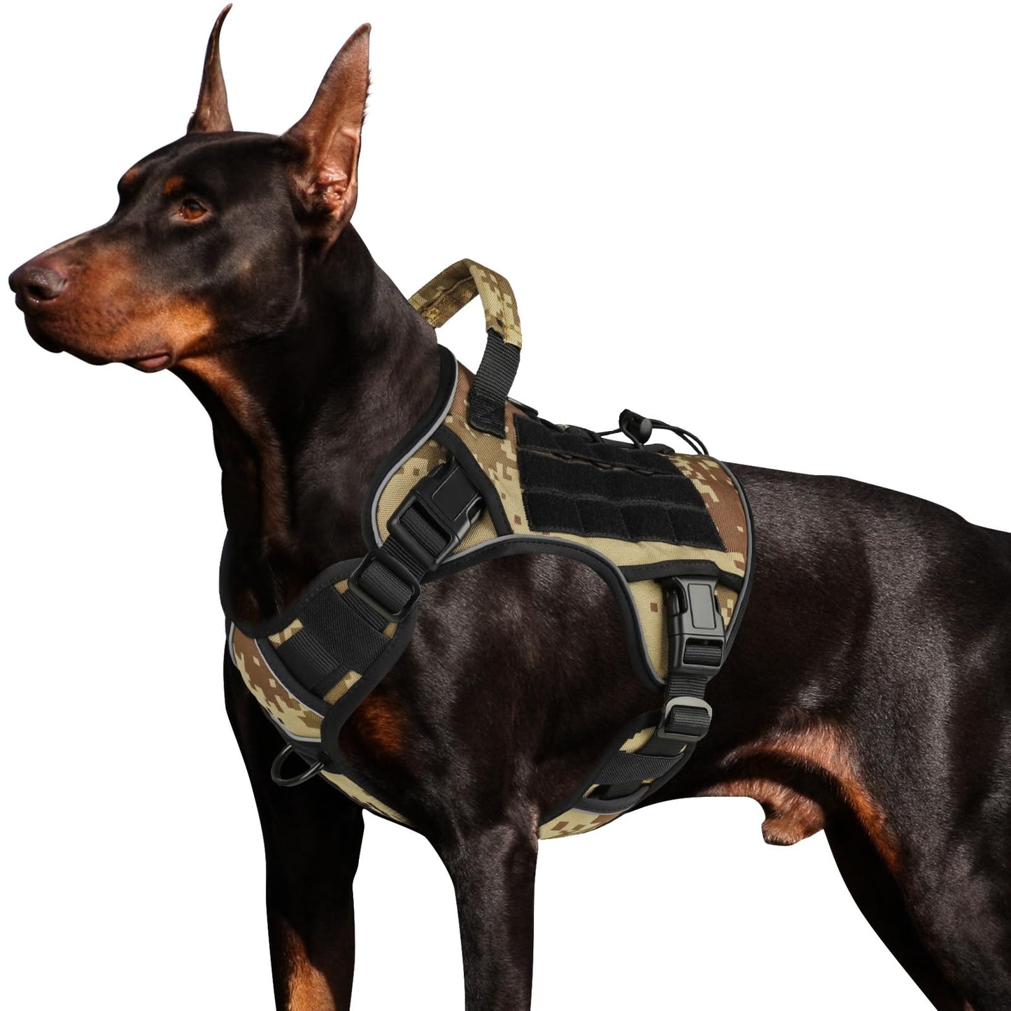 GuardianGrip Tactical Dog Vest - Large, Reflective, Green