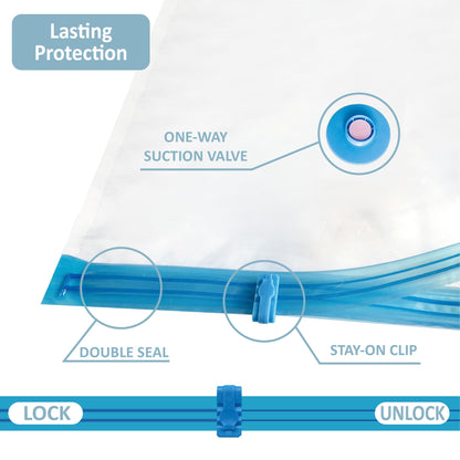 CozyVac Travel Bags with Pump - 6 Pack Space Savers