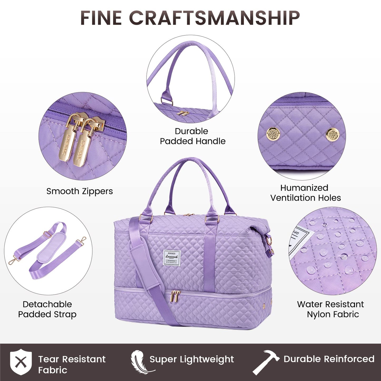 LOVEVOOK All-in-One Duffle: Travel & Gym Ready