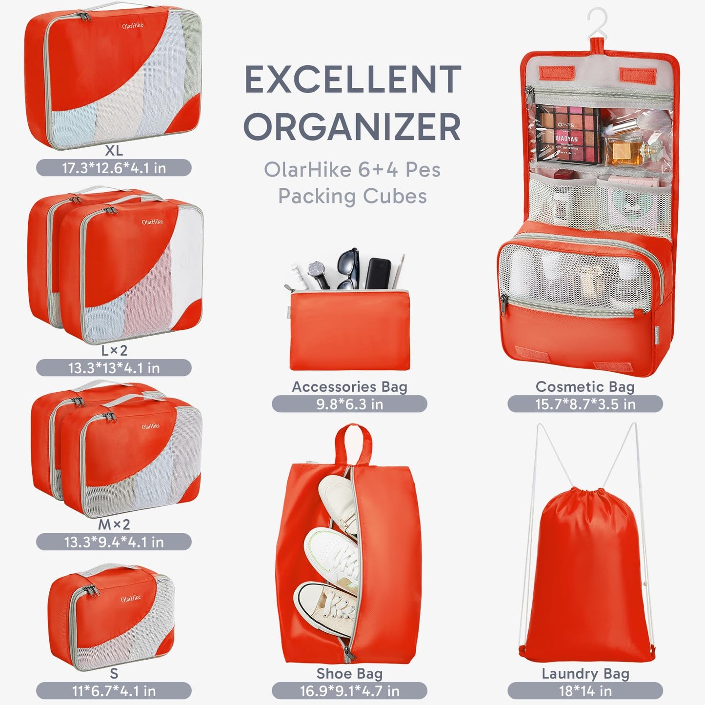 OlarHike Travel Cube Set - Cream Organizer & Gifts