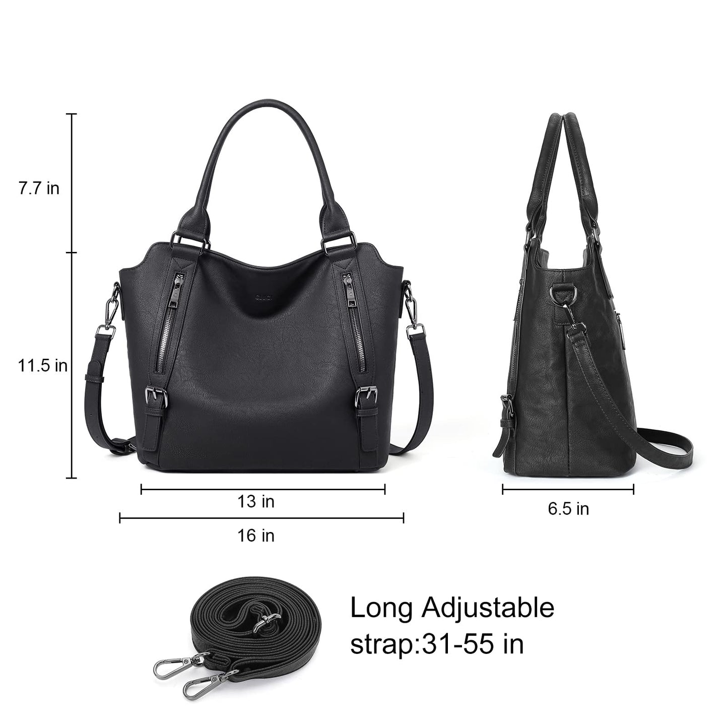 CLUCI Eco Luxe Vegan Leather Tote Bag