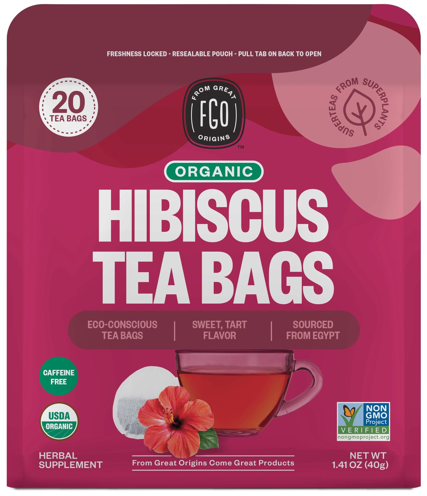 ElderZen Organic Tea - Caffeine-Free Eco Bags