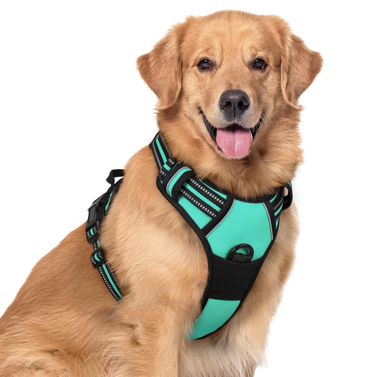 PawGuard No-Pull Reflective Dog Harness - Large Black