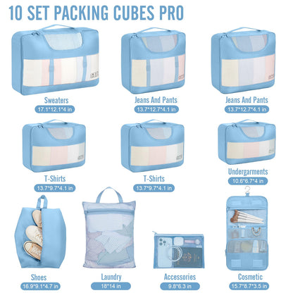 Veken Travel Cubes - 8 Piece Set