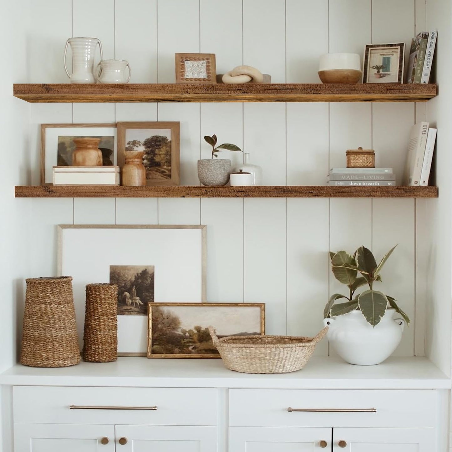 Rustic Farmhouse Shelves (008-40BN)