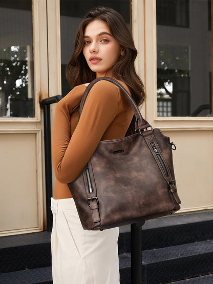 CLUCI Eco Luxe Vegan Leather Tote Bag