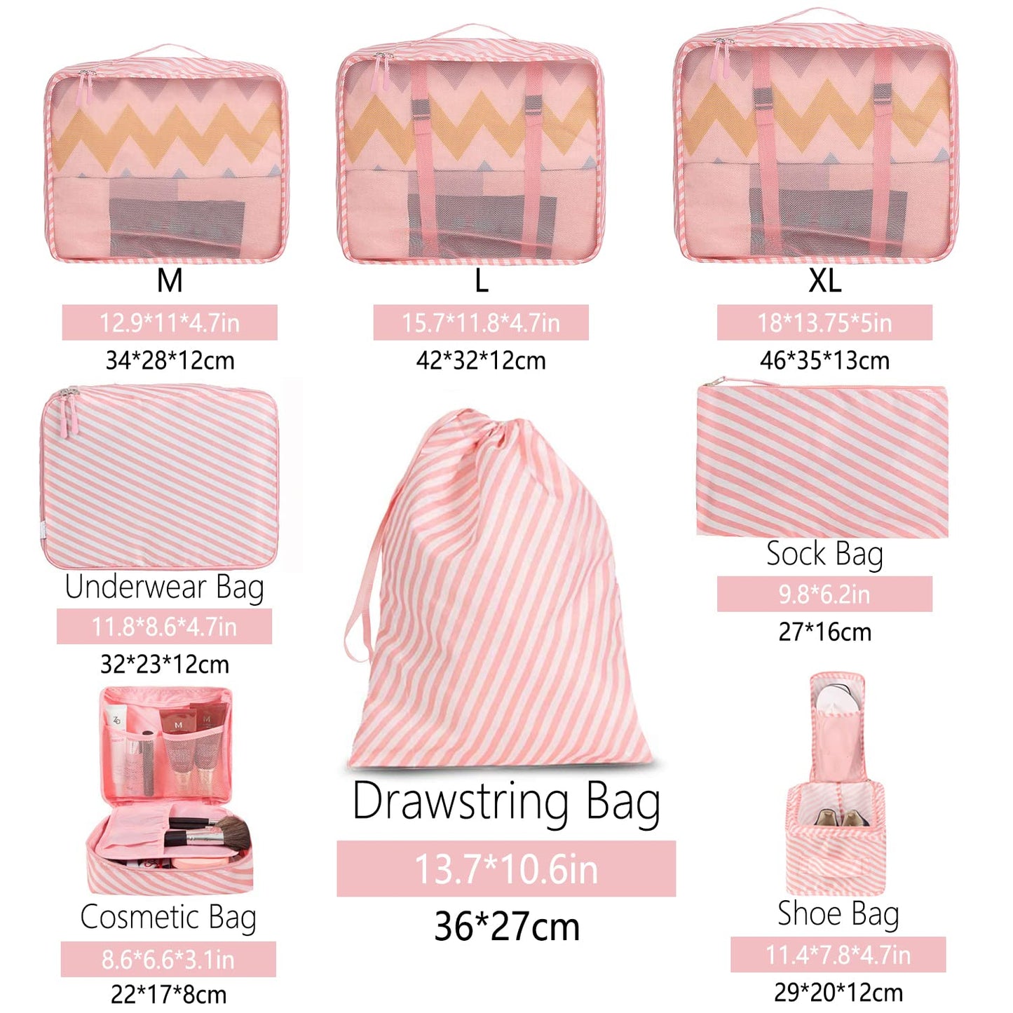 TravelMate 8-Piece Packing Cubes