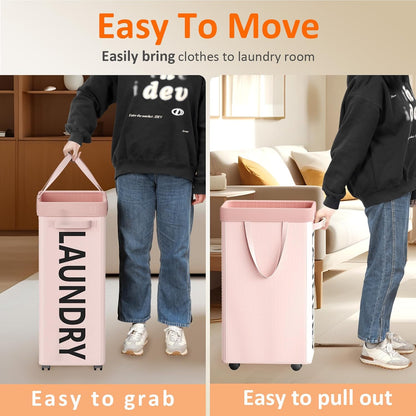 RollAway 90L Laundry Basket with Removable Bag