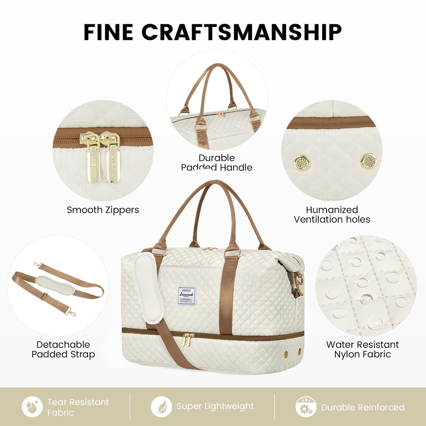 LOVEVOOK All-in-One Duffle: Travel & Gym Ready