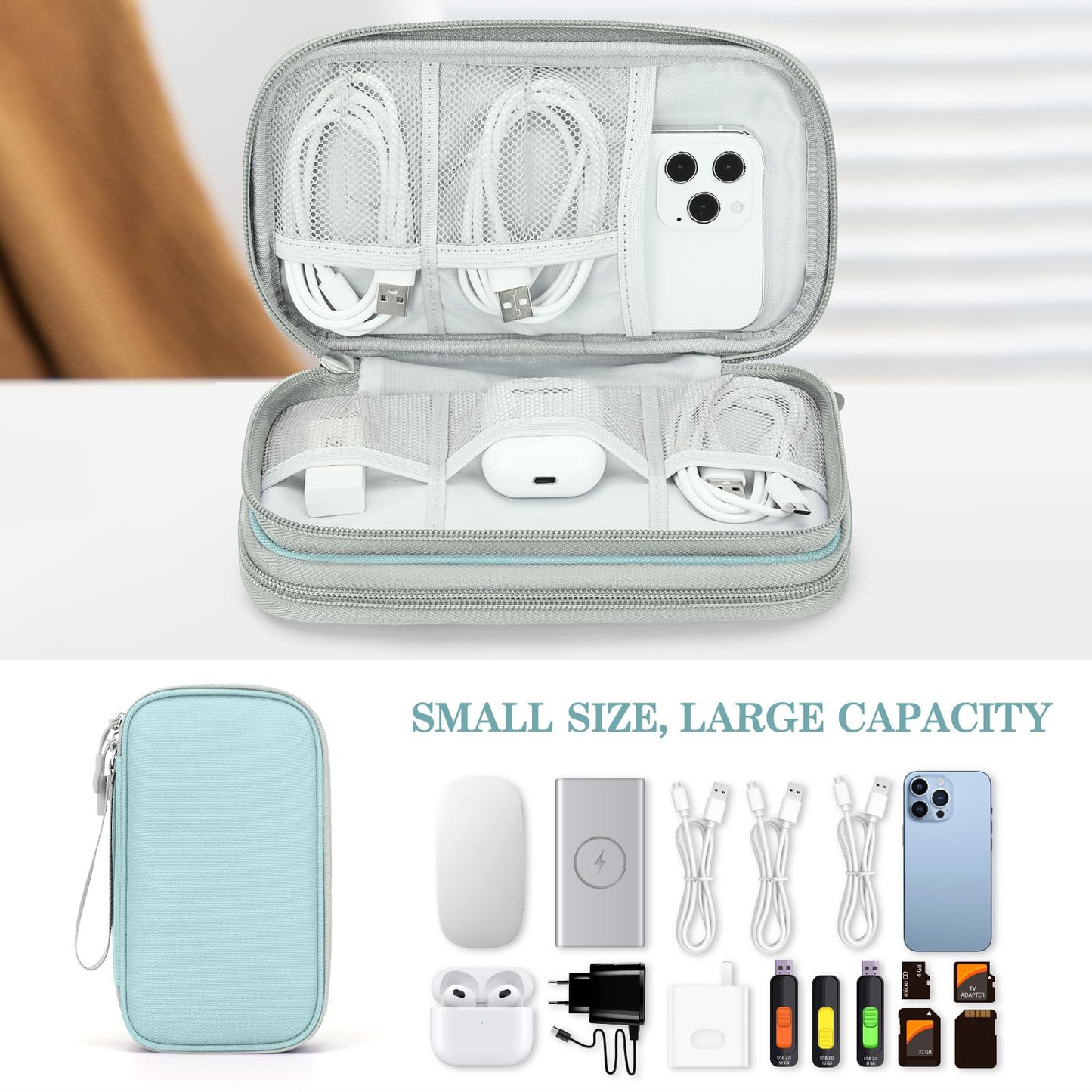 FYY All-in-One Travel Cable Organizer Pouch