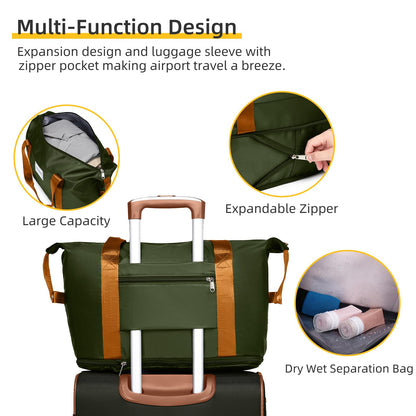LARVENDER Expandable 5-Piece Spinner Luggage Set
