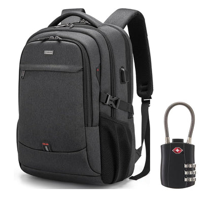 DUSLANG Travel Laptop Backpack with USB Port - Black