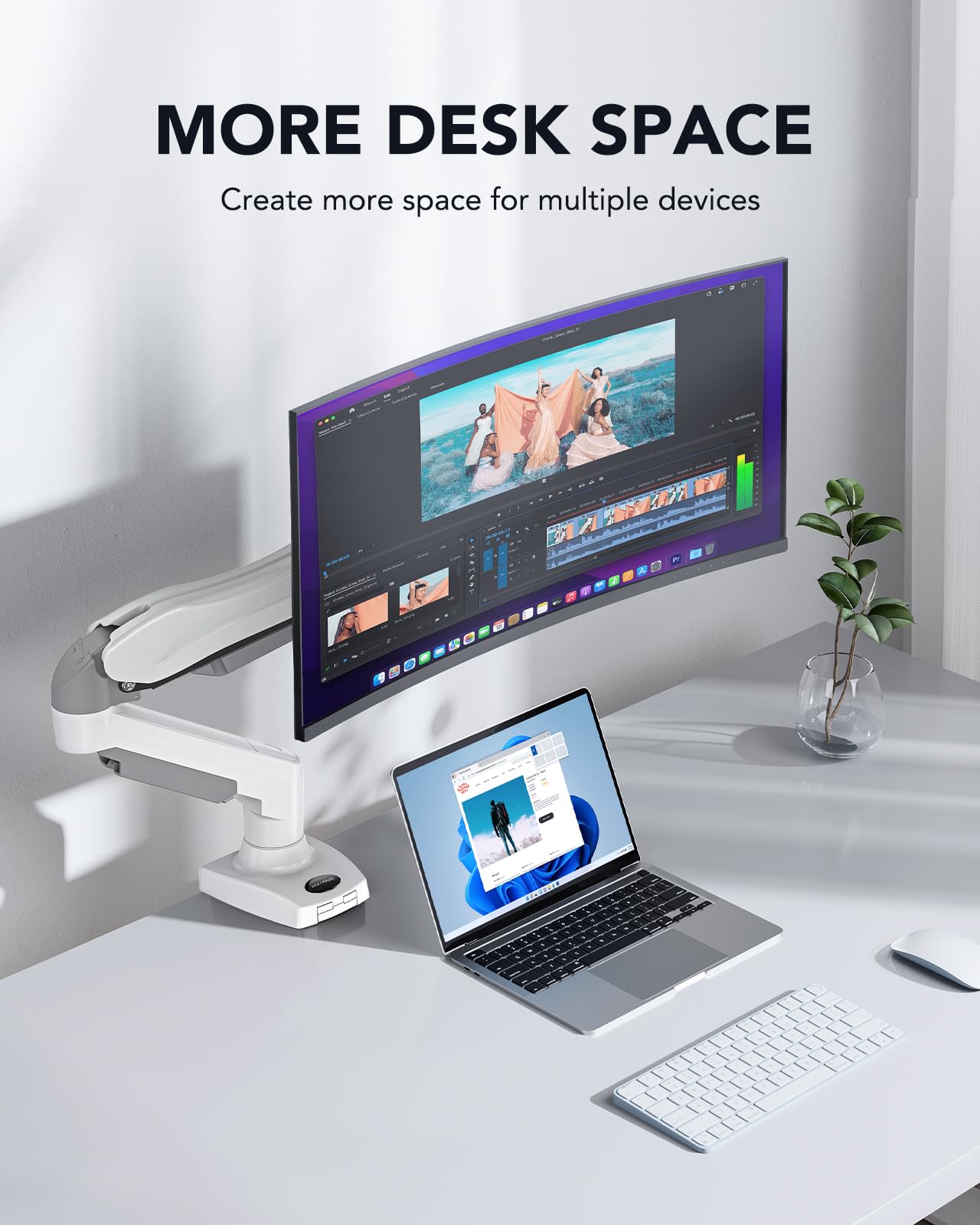 HUANUO Gas Monitor Arm - Adjustable VESA Stand