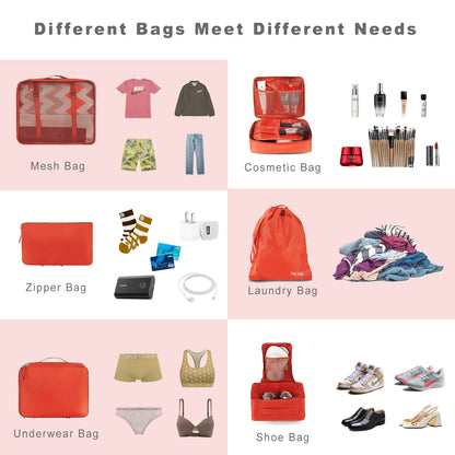 TravelMate 8-Piece Packing Cubes