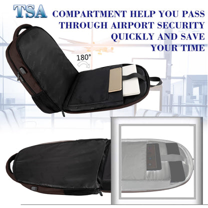 MATEIN SleekGuard Laptop Backpack with USB Port