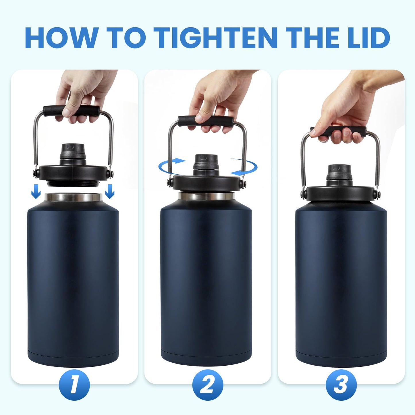 HydraGuard 128oz: Dual-Vacuum Stainless Water Jug