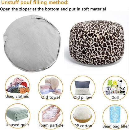 VersaPouf: Unstuffed Ottoman & Foot Rest Cover