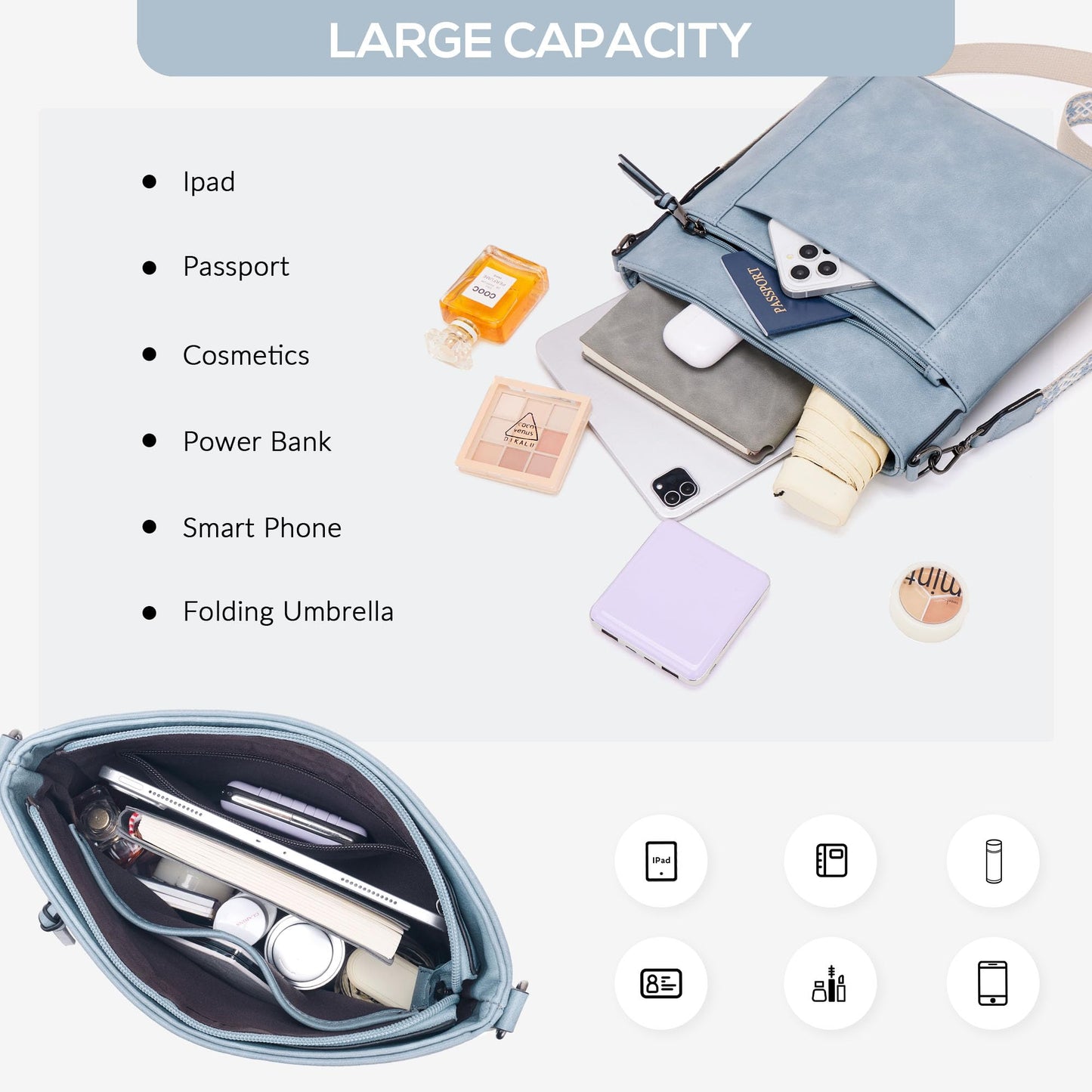 Chic Leather Crossbody with Card Slots for Women