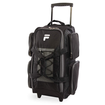 Fila 22 UltraLite Black Rolling Duffel Bag