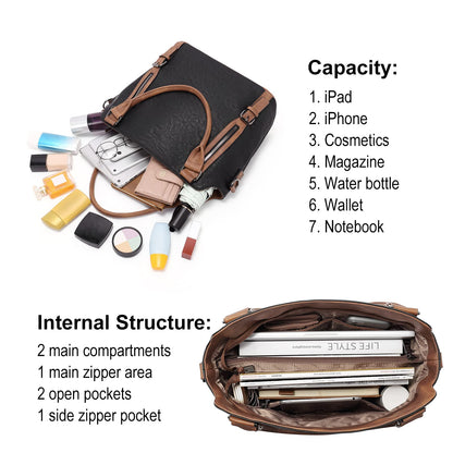 CLUCI Eco Luxe Vegan Leather Tote Bag