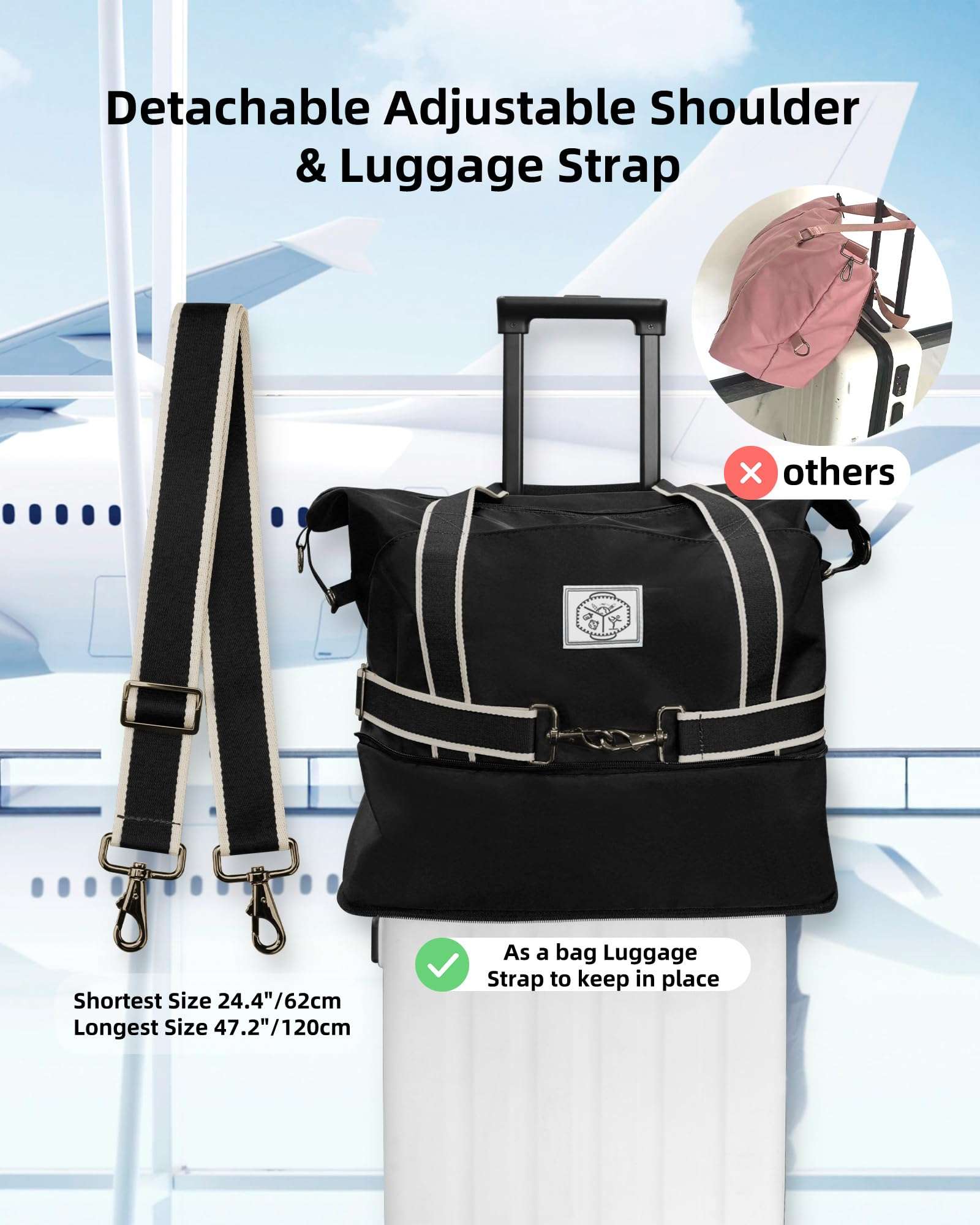 WALNEW Foldable Waterproof Travel Duffel Bag