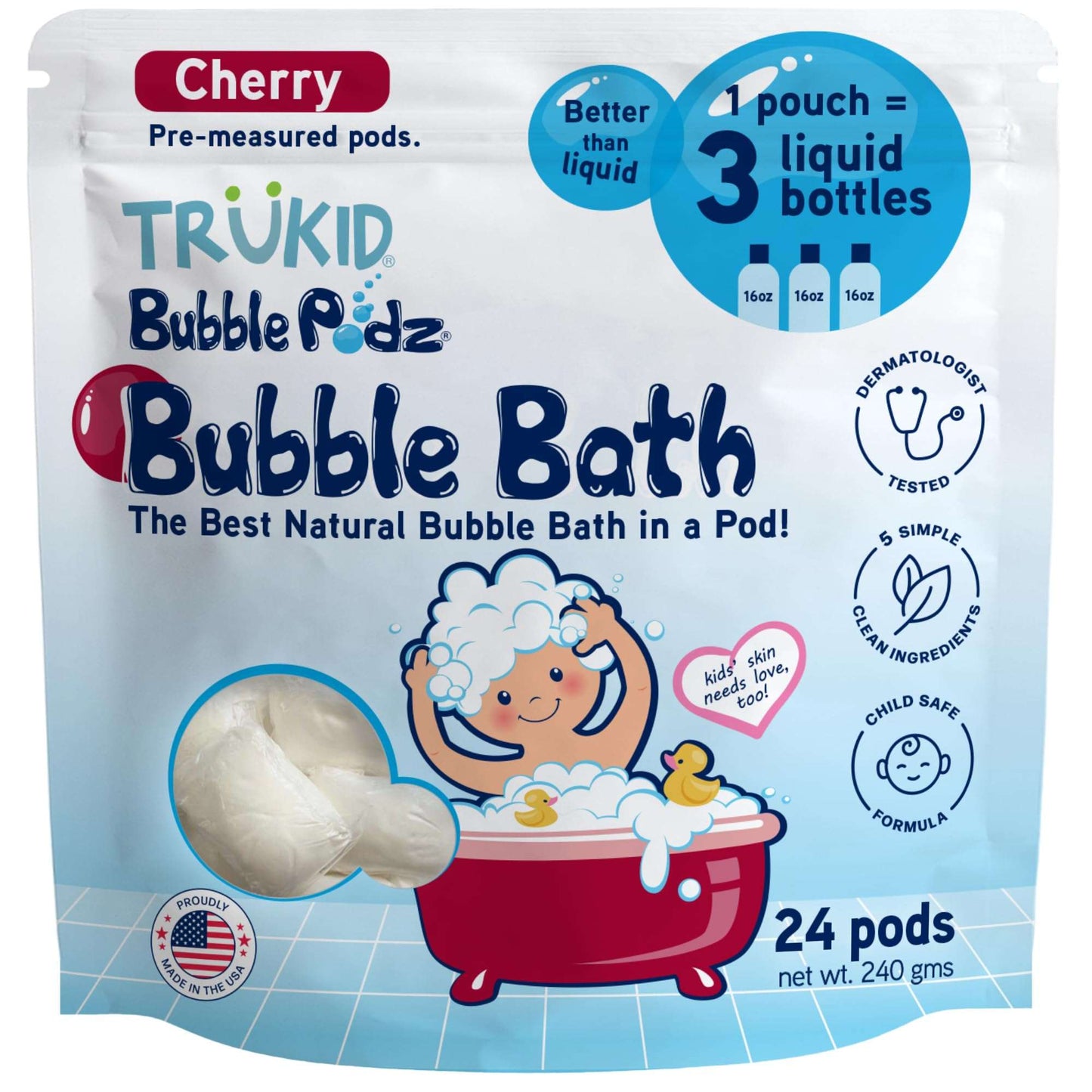 TruKid Bubble Podz: Gentle Lavender Bath Bombs