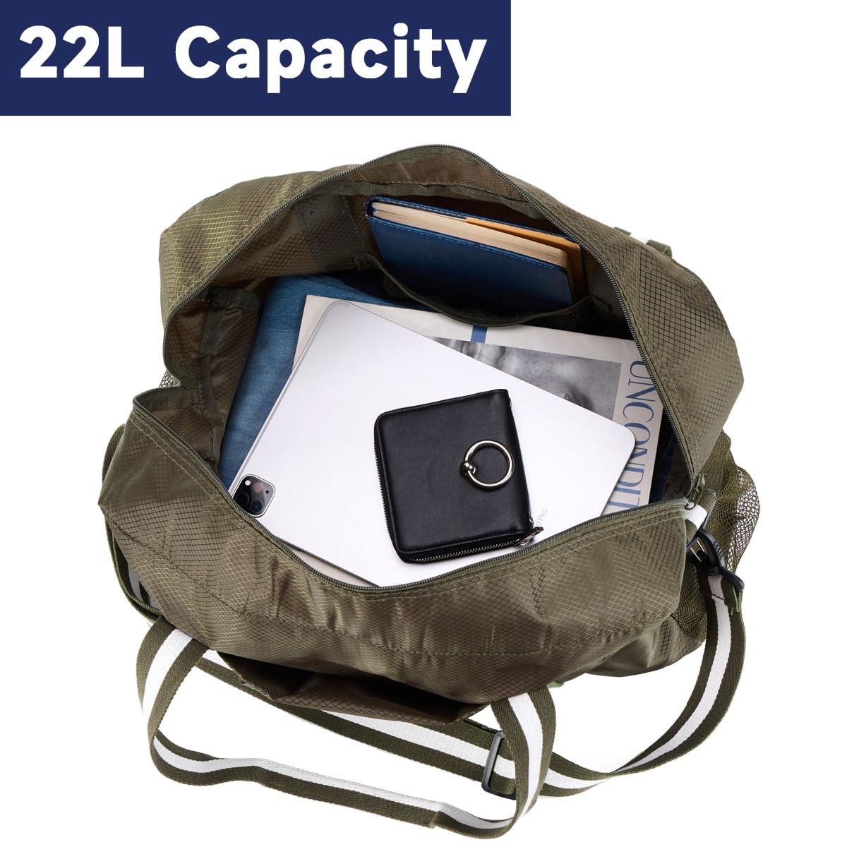 TravelLite Foldable Waterproof Duffle Tote Bag