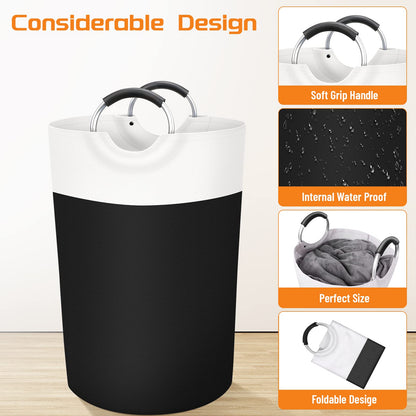 BlissTotes 90L Collapsible Laundry Hamper - Black