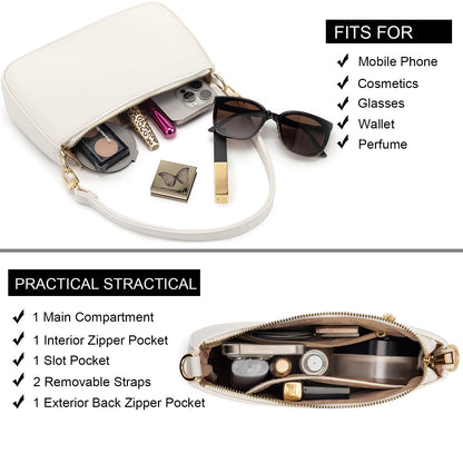 Retro Vegan Leather Shoulder Bag