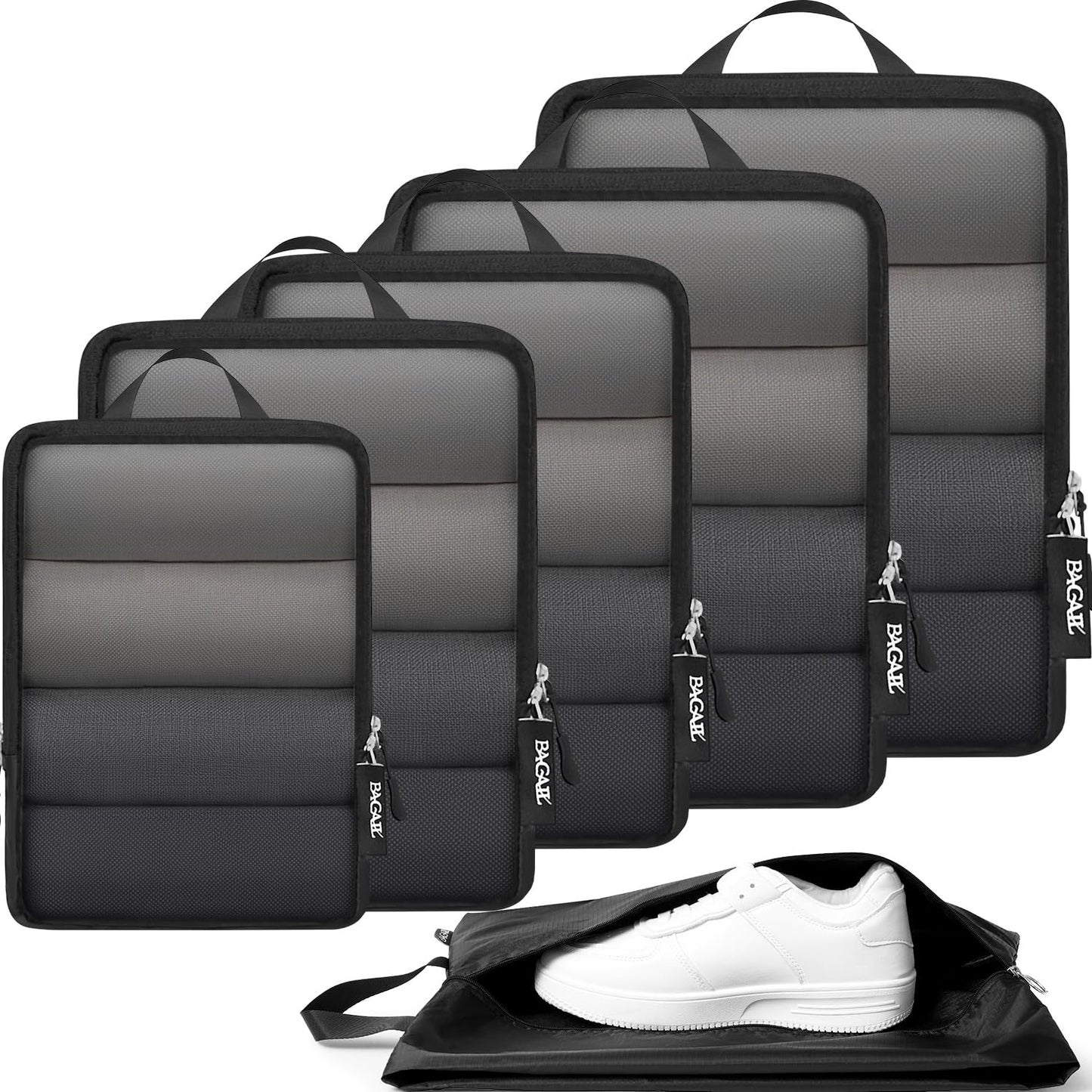 BAGAIL Travel Compression Cubes Set for Packing Ease