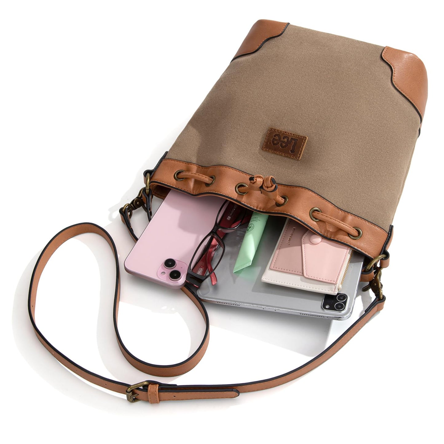 Montana West Lee Drawstring Hobo Bucket Bag