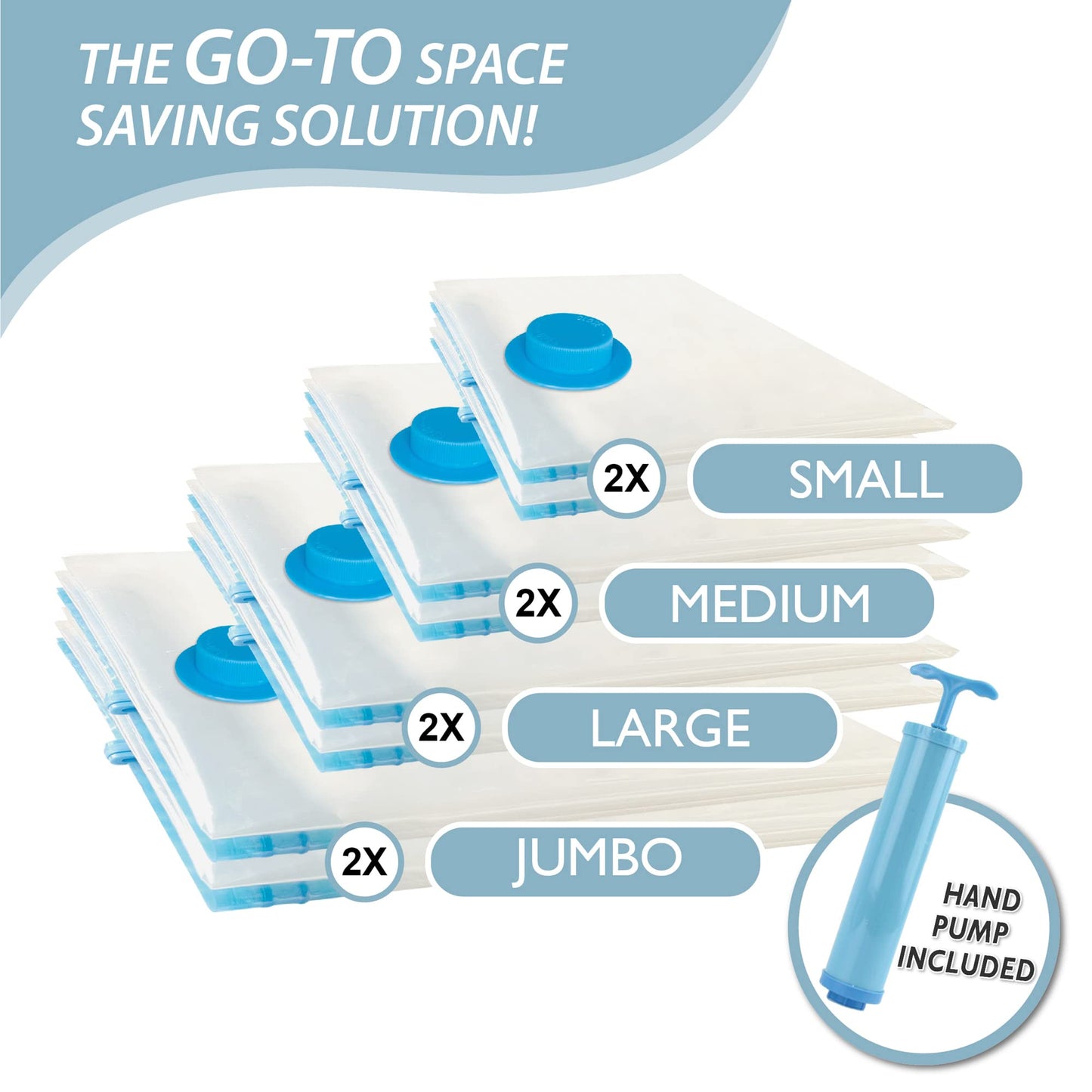 CozyVac Travel Bags with Pump - 6 Pack Space Savers