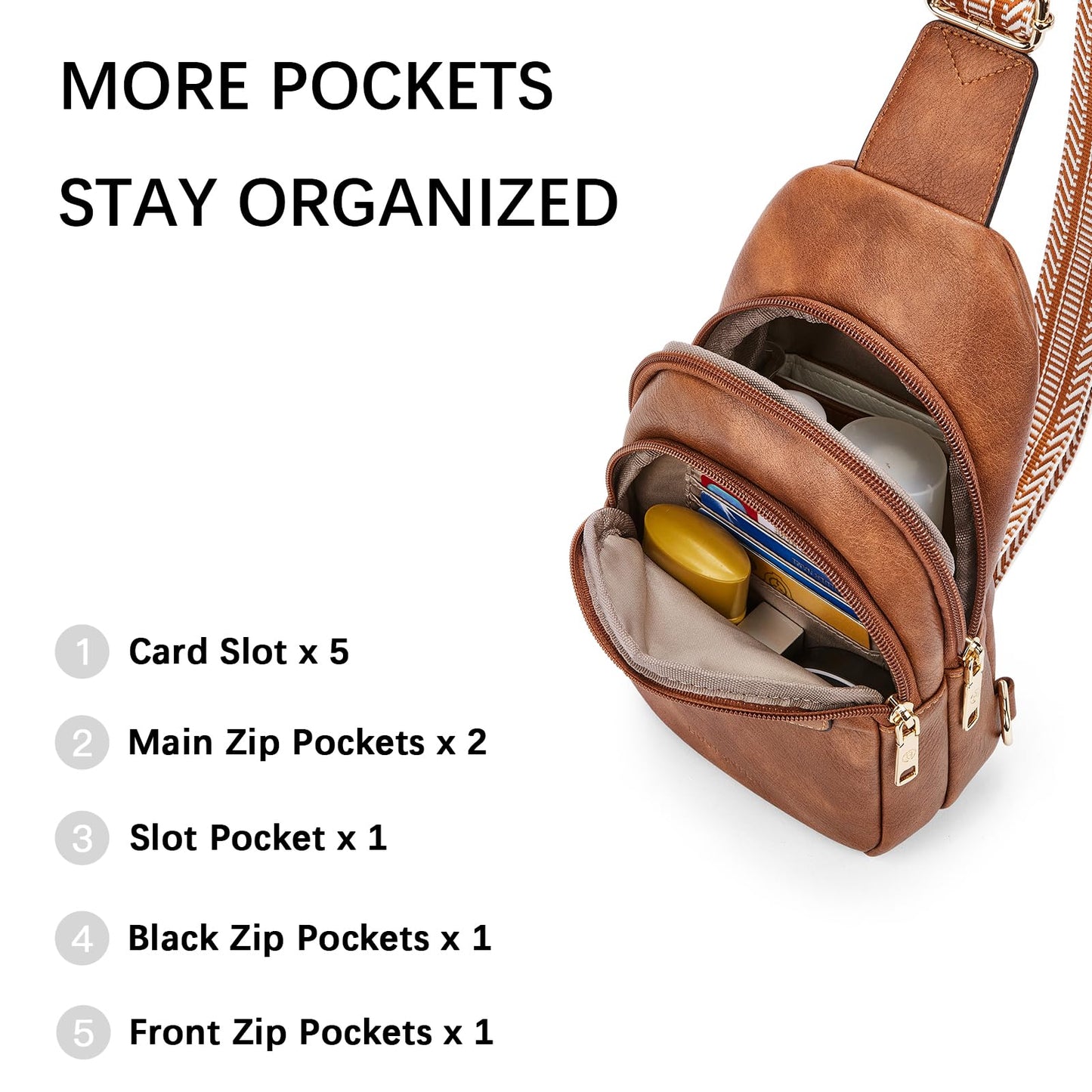 BOSTANTEN Chic Leather Crossbody Sling Bag