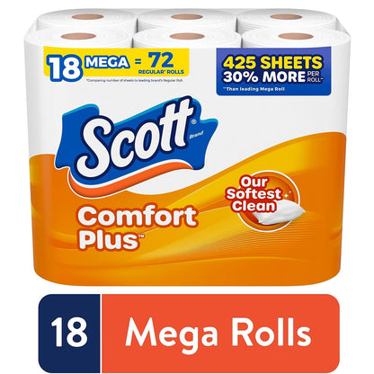 Scott SoftEase: 12 Double Rolls, Septic-Safe Tissue