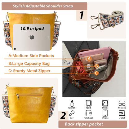 ChicHobo Vegan Leather Crossbody Bag with Strap