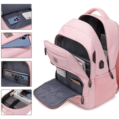 SecureSlim Laptop Backpack with USB & Water Resistance