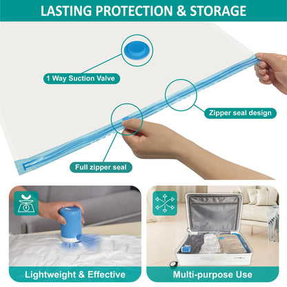 CozyVac Travel Bags with Pump - 6 Pack Space Savers