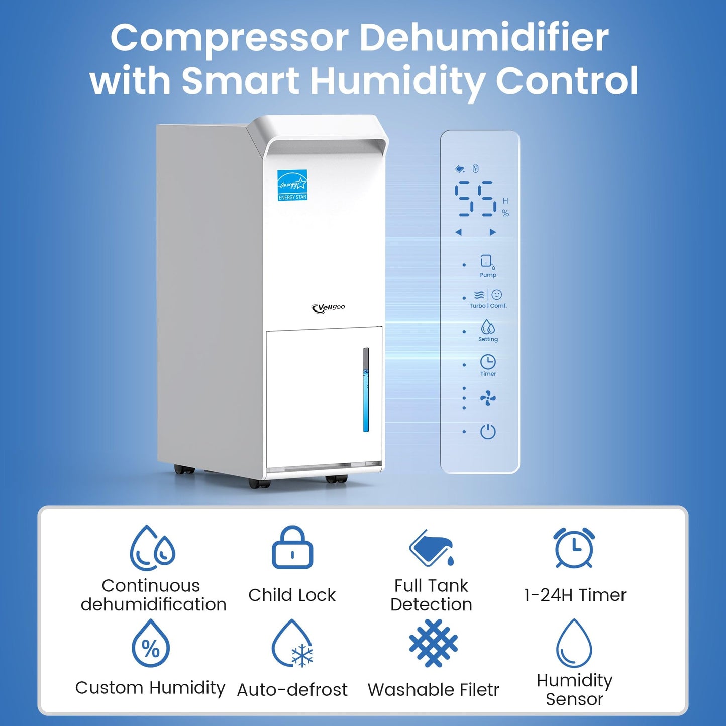 Vellgoo Energy Star Dehumidifier